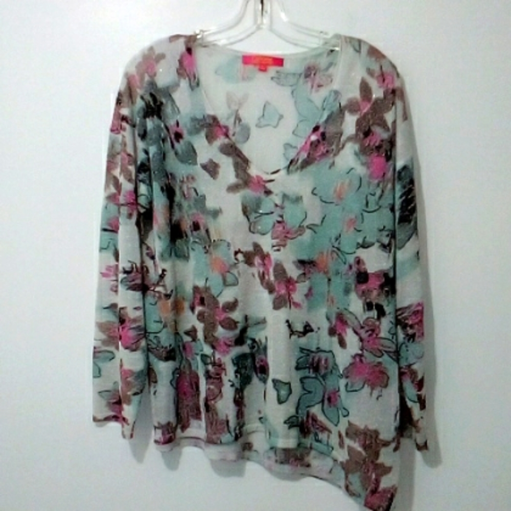 Catherine sparkly floral blouse Size L